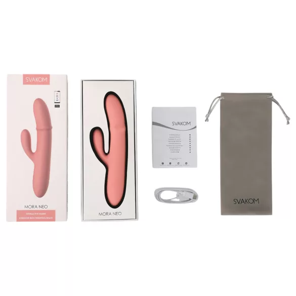 Svakom Mora Neo - App-gesteuerter Vibrator mit Perlen und Klitorisschaft (Pink)