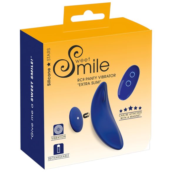 Smile - extra dünner, fernsteuerbarer Slip-Vibrator (blau)
