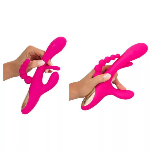 SMILE - Dreifach-Arms Vibrator mit Klitorisstimulator (pink)