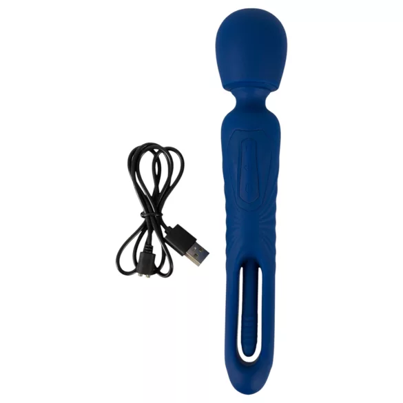 Smile - 2-in-1 Zungen-Massagevibrator (blau)