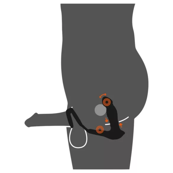 Rebel - Stoß-Prostata-Vibrator (schwarz)