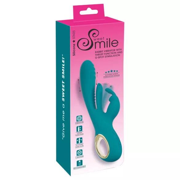Smile - Stoß- und G-Punkt-Vibrator mit Klitorisstimulator (Grün)