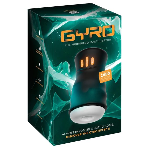 You2Toys Gyro - drehender, vibrierender Masturbator (schwarz)