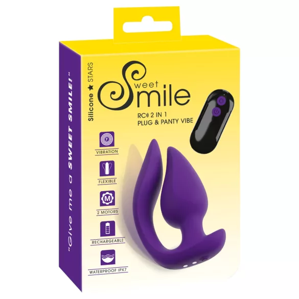 Smile - 2in1 Anal-Vibrator und Klitorisstimulator (Lila)