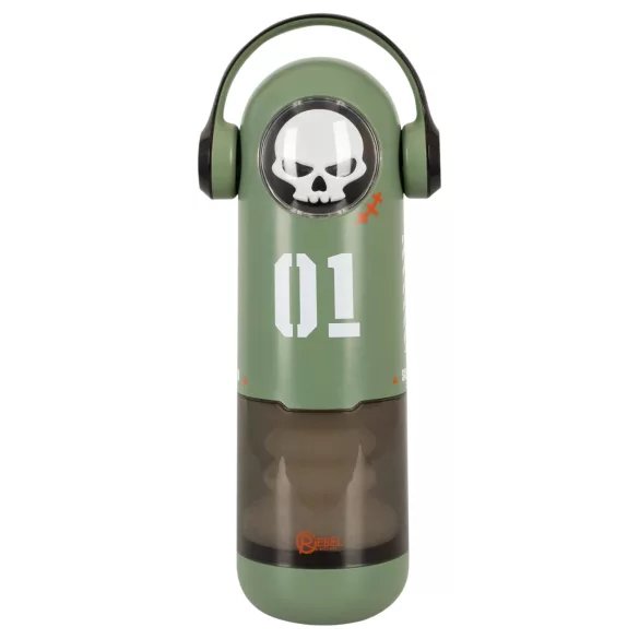 Rebel Skull - stoßender und vibrierender Masturbator (grün)