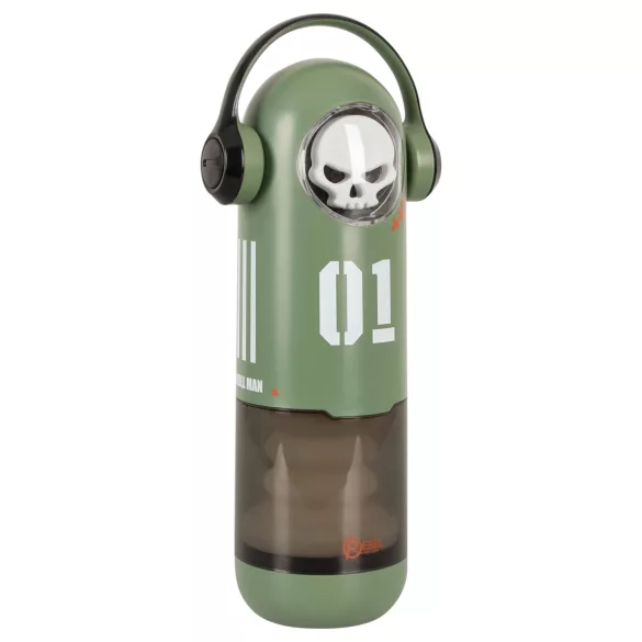 Rebel Skull - stoßender und vibrierender Masturbator (grün)