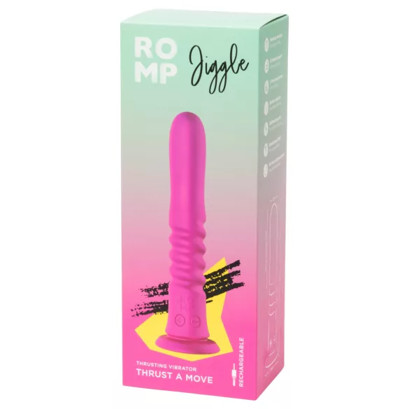 ROMP Jiggle - Stoßvibrator mit Saugnapf (rosa)