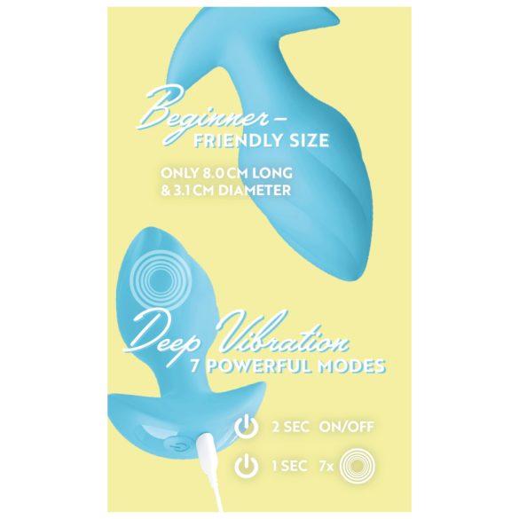 Cuties Mini - Vibrations Anale Plug (Blau)