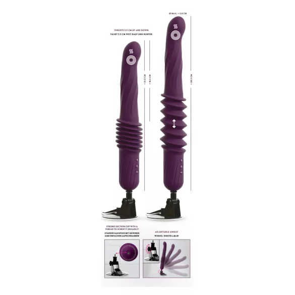 You2Toys - Fernbedienbarer, wärmender Stoßvibrator (lila)