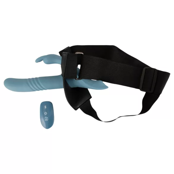 You2Toys - 3-teiliges anlegebares Hasenstoß-Vibrator-Set mit Fernbedienung (blau)