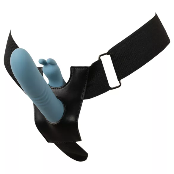 You2Toys - 3-teiliges anlegebares Hasenstoß-Vibrator-Set mit Fernbedienung (blau)