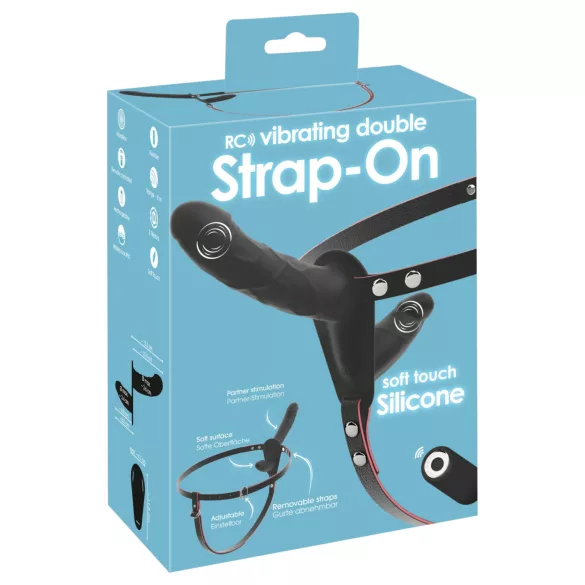 You2Toys - ferngesteuerter, doppelt anlegbarer Vibrator (schwarz)