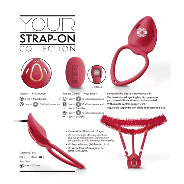 You2Toys - tragbarer vibrierender Klitorisstimulator (rot)