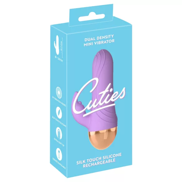 Cuties - wiederaufladbarer, wasserdichter Mini-Vibrator mit Klitorisarm (lila)