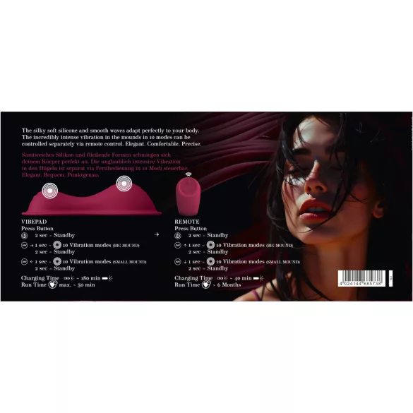 Vibepad Intense 2 - vibrierendes Kissen mit Fernbedienung (rot)