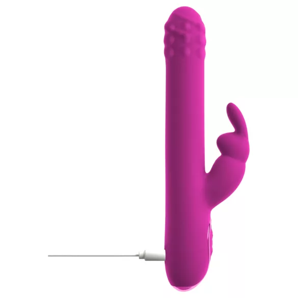 Sweet Smile - Schub-, Rotationsvibrator mit Klitorisstimulator (rosa)