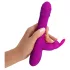 Sweet Smile - Schub-, Rotationsvibrator mit Klitorisstimulator (rosa)