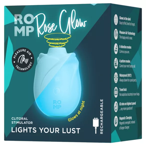 ROMP Rose Glow - Luftwellen-Klitorisstimulator (blau)
