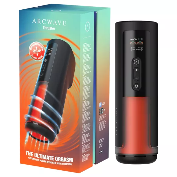 Arcwave Thruster - stoßender und rotierender automatischer Masturbator (schwarz)