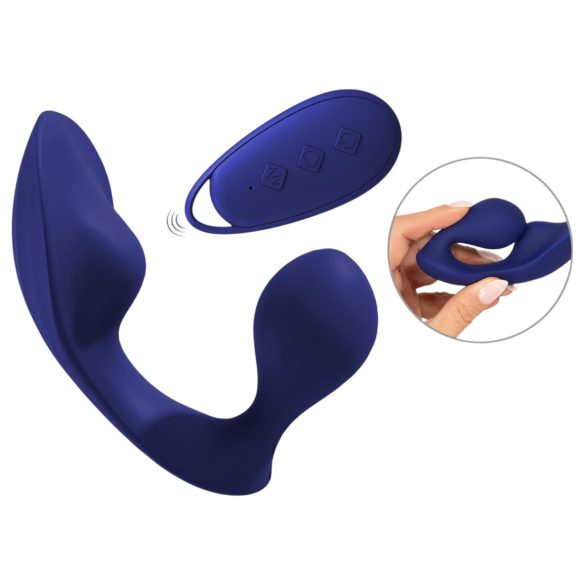 SMILE - Fernbedienungs-Anal- und Slip-Vibrator (Blau)