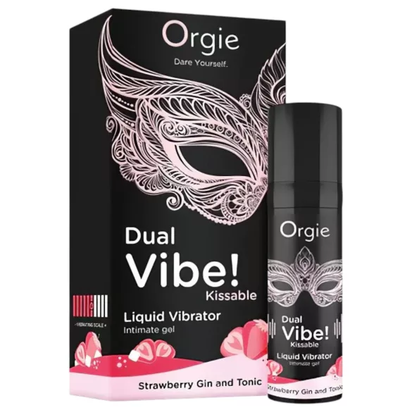 Orgie Dual Vibe - Unisex-Flüssigvibrator - Erdbeere - Gin Tonic (15 ml)