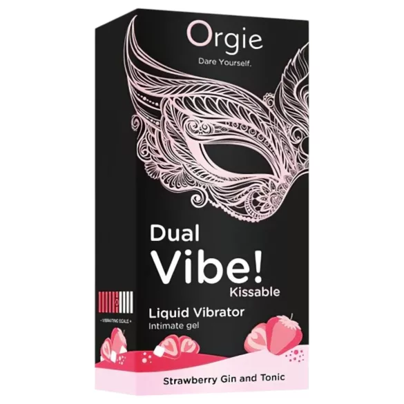 Orgie Dual Vibe - Unisex-Flüssigvibrator - Erdbeere - Gin Tonic (15 ml)