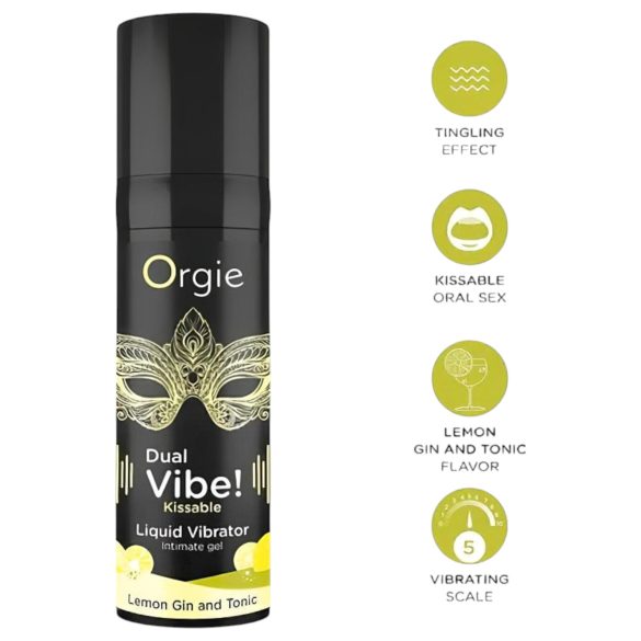 Orgie Dual Vibe - Unisex flüssiger Vibrator - Gin Tonic (15ml)