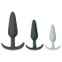 Amaysin - Silikon-Analplug-Set (schwarz und grün) - 3 Stück