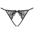 Obsessive Miamor - Netzoffener Spitzen-Slip (Schwarz) - L/XL