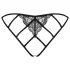 Obsessive Miamor - Netzoffener Spitzen-Slip (Schwarz) - L/XL