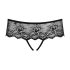 Obsessive Merossa - Glamouröse, Offene Damen-String - Schwarz - L/XL