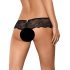 Obsessive Merossa - Glamouröse, Offene Damen-String - Schwarz - L/XL