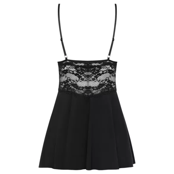 Obsessive - Spitzen-Babydoll und Tanga (schwarz)