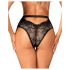Obsessive Olvidia - Blumenmotiv Panty mit Verzierung (Schwarz)