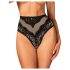 Obsessive Olvidia - Blumenmotiv Panty mit Verzierung (Schwarz)