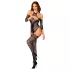 Obsessive - Gemusterter Netz-Overall (Schwarz) (S-L)