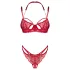 Obsessive Matildea - Spitze BH-Set (Rot) - L/XL