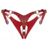 Obsessive Inferro - Rot verstellbarer Open-Tanga im Leder-Look
