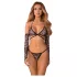 Obsessive Addia - Leopardenmuster-Netz-Set