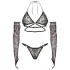 Obsessive Addia - Leopardenmuster-Netz-Set