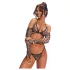Obsessive Addia - Leopardenmuster-Netz-Set - L/XL