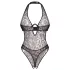 Obsessive Addia - Leopardenmuster-Body mit offenem Schritt
