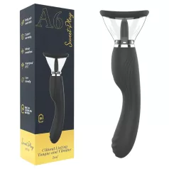   Sweet Play - 2-in-1 Vibrator mit lecken­der Zunge für die Klitoris und Saugfunktion (schwarz)