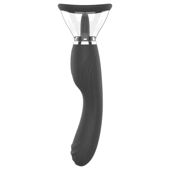 Sweet Play - 2-in-1 Vibrator mit lecken­der Zunge für die Klitoris und Saugfunktion (schwarz)