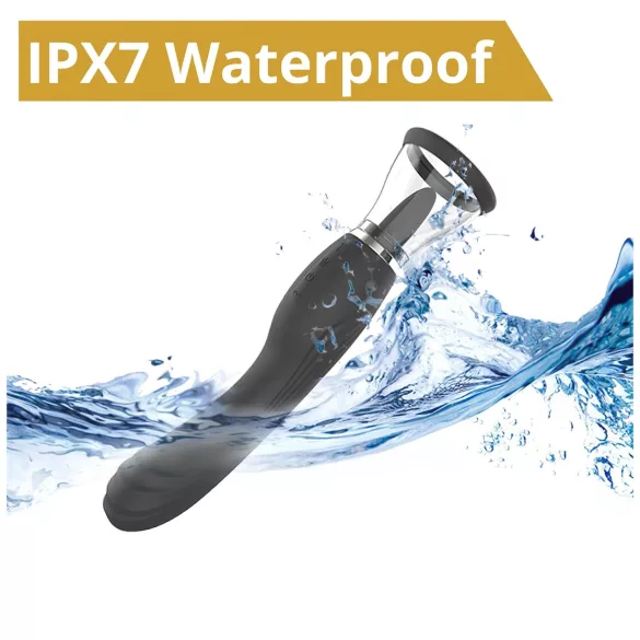 Sweet Play - 2-in-1 Vibrator mit lecken­der Zunge für die Klitoris und Saugfunktion (schwarz)