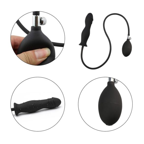 Wild Play - aufblasbarer Analplug (schwarz)