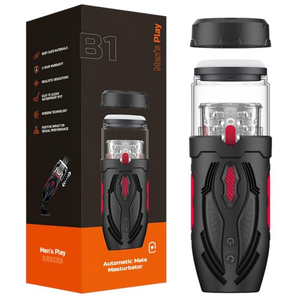 Men's Play - Stoßdreh-Masturbator (schwarz)