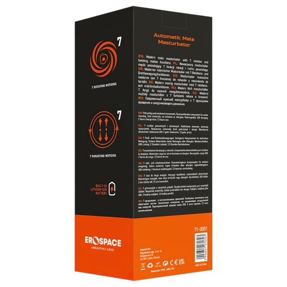 Men's Play - Stoßdreh-Masturbator (schwarz)