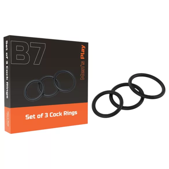 Men's Play - Penisring Set - Schwarz (3 Stk.)