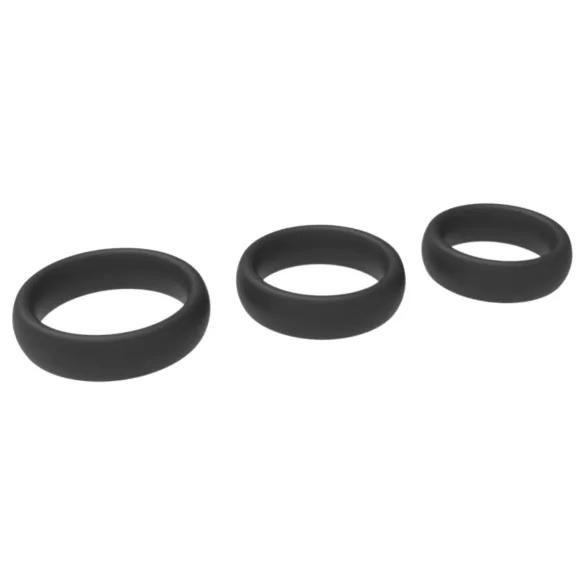 Men's Play - dicke Penisring-Set - schwarz (3er)